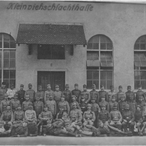 Kleinviehschlachthalle, Ort unbekannt, 1. Weltkrieg ca. 1915