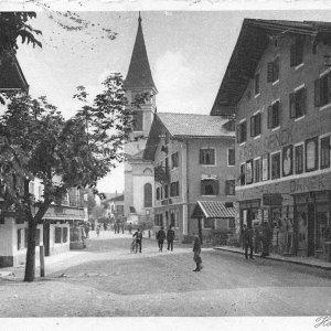 GH Aufinger, Bäckerei Mitterer, GH Alte Post, rechts Danek