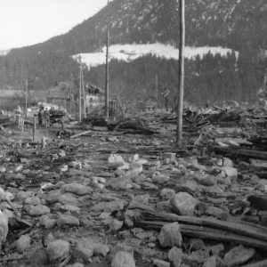 Bombenschäden vom 22.02.1945, Augasse, li. hinten Schopperbauer