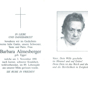 Almesberger Barbara geb. Egger