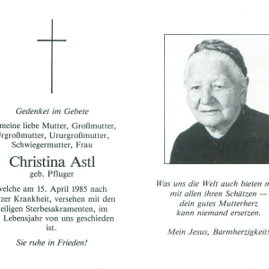 Astl Christina geb. Pfluger