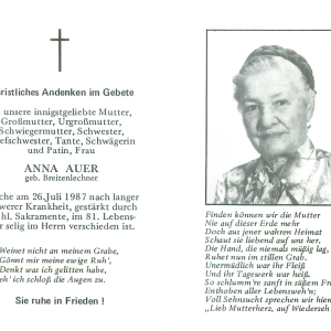 Auer Anna geb. Breitenlechner