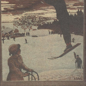 Plakat von Max Esterle, Wörgl im Winter, 1910
