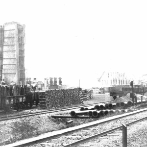 Cellulose Fabrik Wörgl nach dem Brande am 08.05.1887