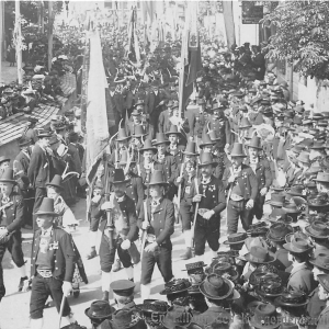 1909, Enthüllung des Kriegerdenkmals in Wörgl