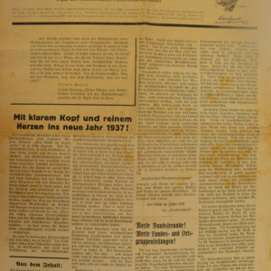 Zeitungsbericht 1933 in der französischen Zeitung Illustration