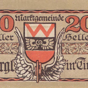 Notgeld Wörgl, 20 Heller von BGM Josef Loinger, 1920