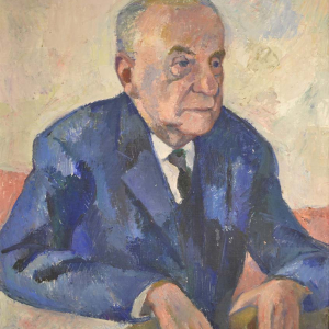 Wilfried Kirschl, Portrait von Prof. Paul Weitlaner, Öl auf Leinwand, 1968