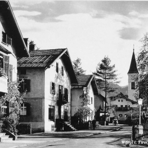 ca. 1960, Josef-Speckbacher-Straße, Lederwaren Grimm, Sattlerei Hubert Berger