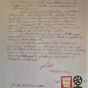 Das Wappen von Wörgl, Brief von Hr. Weitlaner an BGM Steinbacher