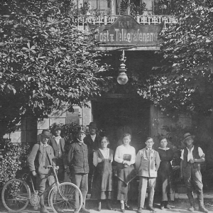 Post und Telegraphenamt im Gasthof Hohe Salve um 1901